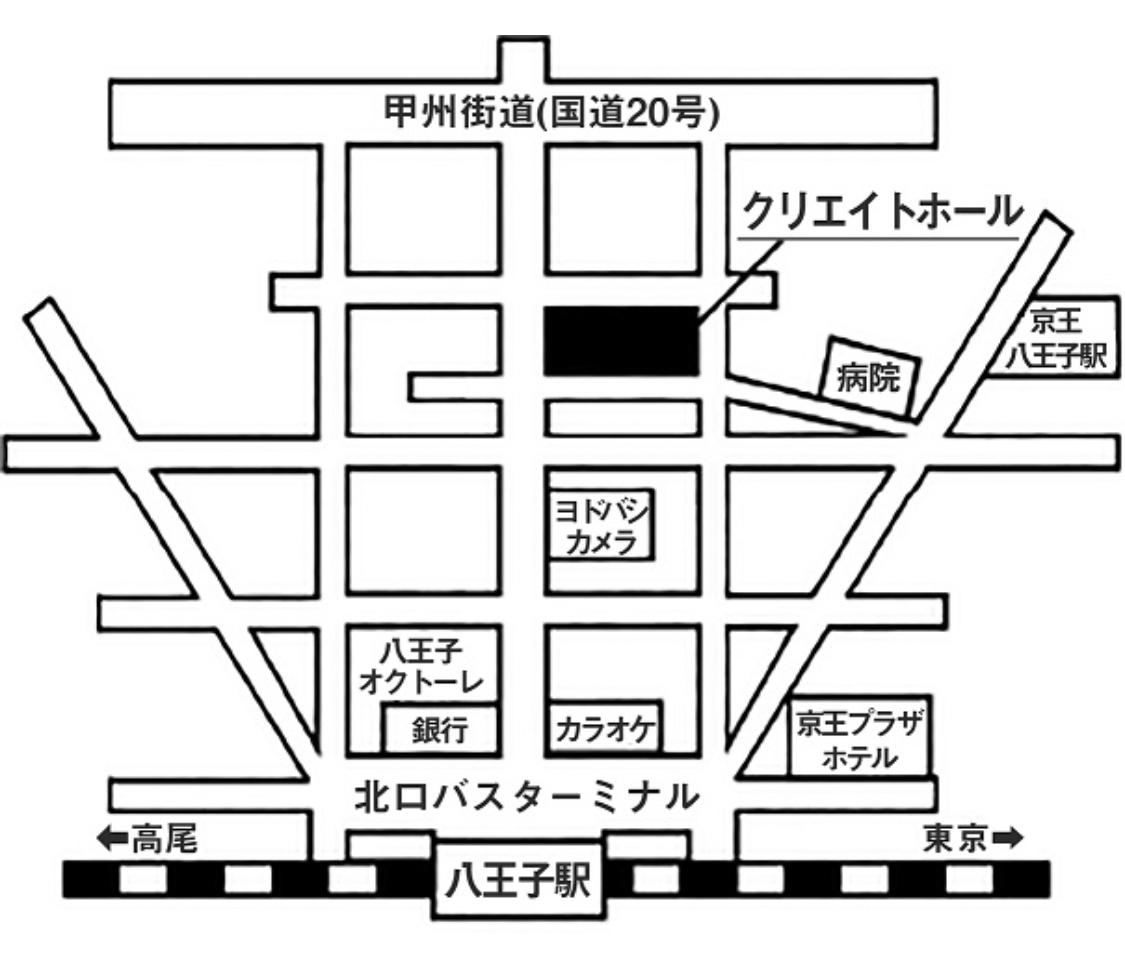 クリエイトホール　10F 第2学習室への地図