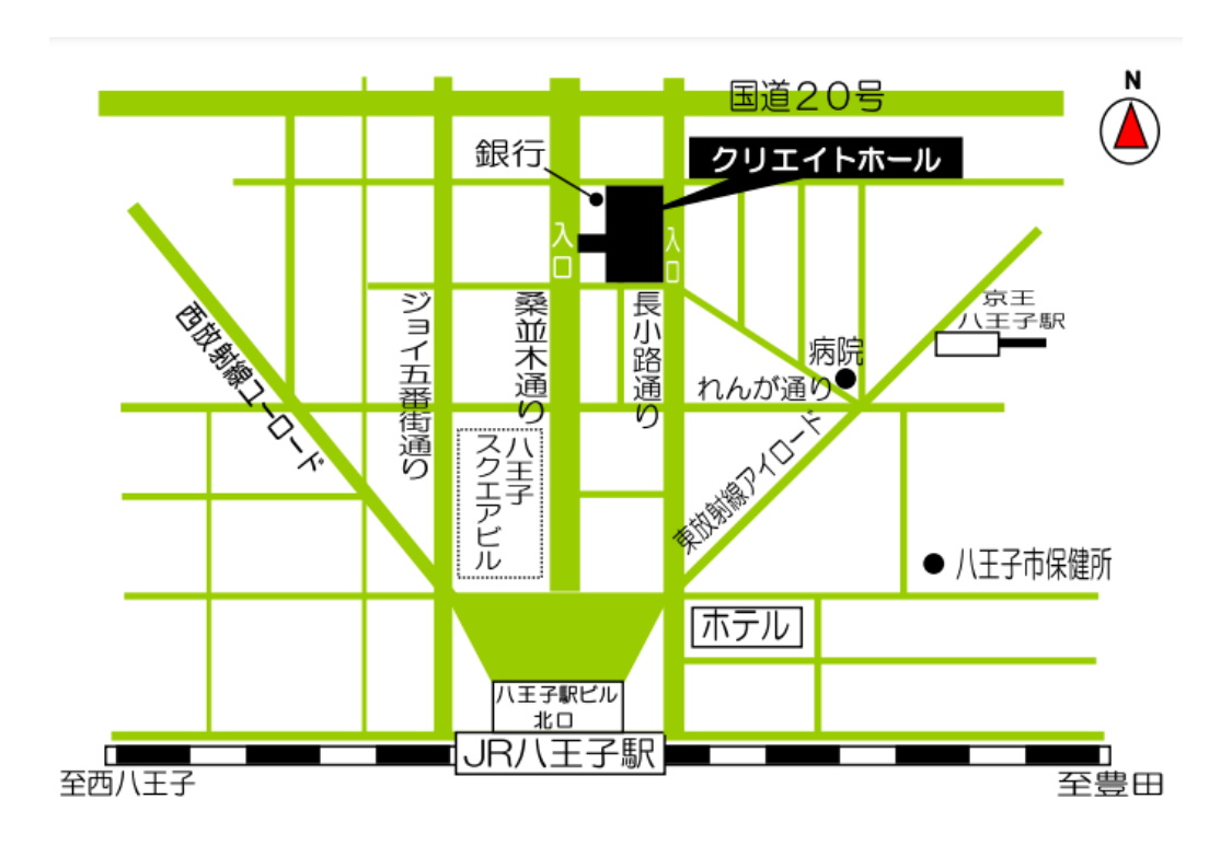クリエイトホール 10階 第2学習室への地図