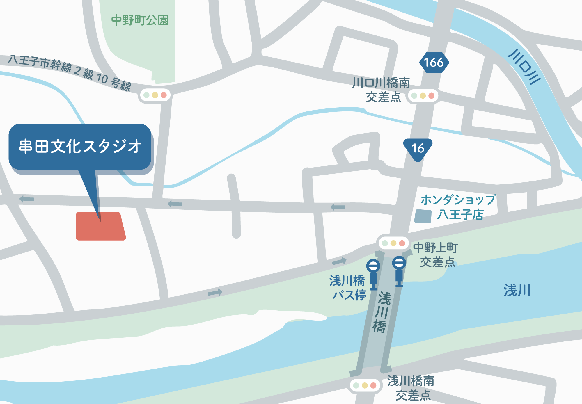 串田文化スタジオへの地図