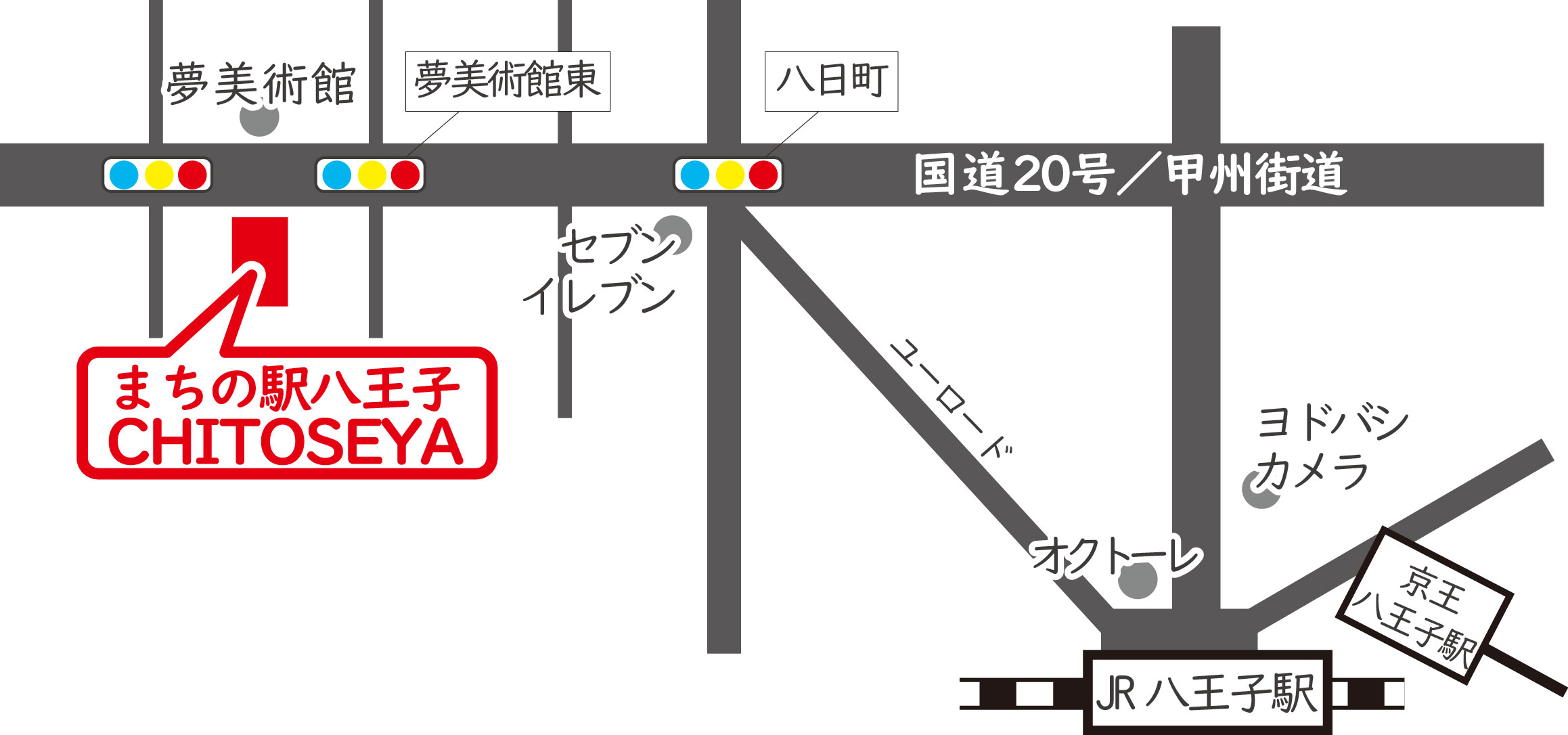 まちの駅八王子 CHITOSEYA（ちとせや）への地図