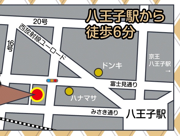プレゼンテーションカフェへの地図